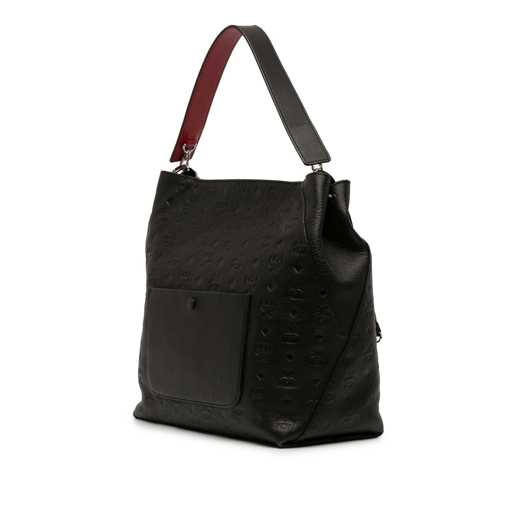 Pre-Loved MCM Large Visetos Embossed Calfskin Klara Hobo - Picture 2 of 7